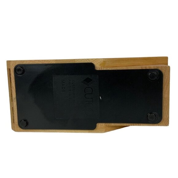 Cutco Oak Knife Block Holds Up to Six Knives and Sharpener Made In USA - Picture 6 of 7